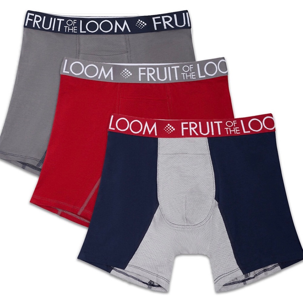Men's 🆕Fruit Of The Loom 3 pack Boxer Briefs factory sealed,performance